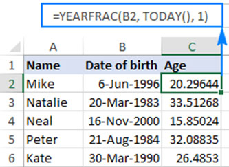 how would you calculate one’s age based on your birth date