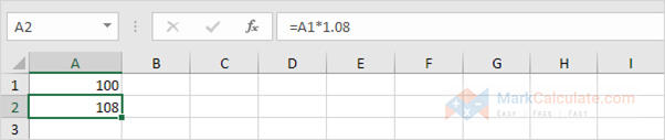 compound interest formula in excel - Step 1