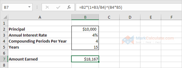 compound interest formula in excel - Step 6