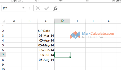 how to calculate sip manually - Step 1